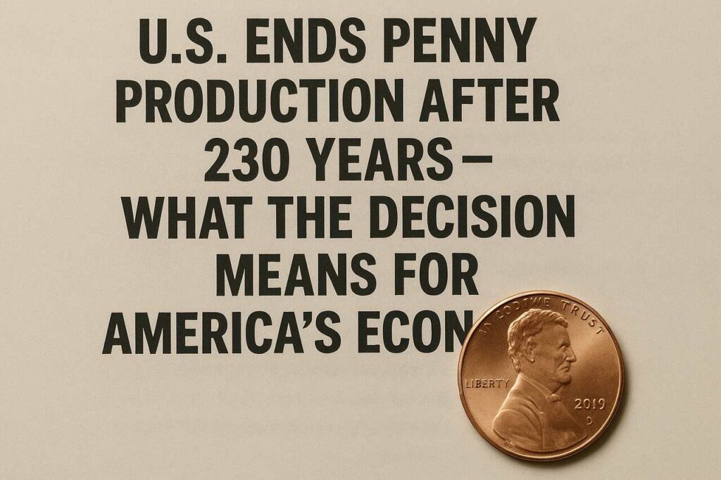 U.S Ends Penny Production After 230 Years