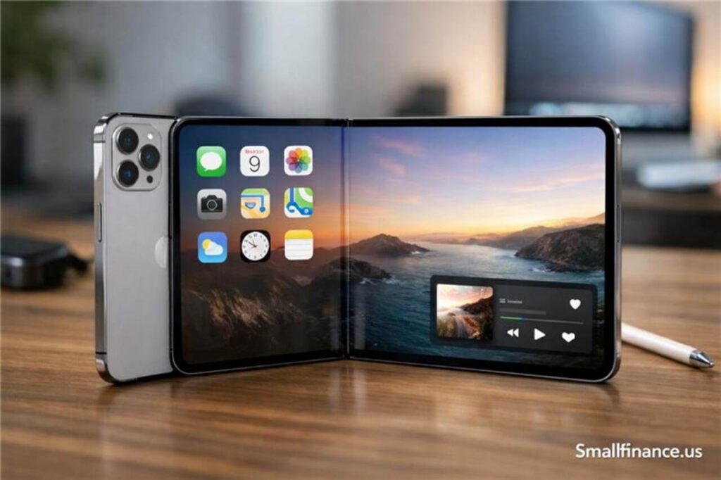 Apple foldable iPhone expanding into an iPad-like display