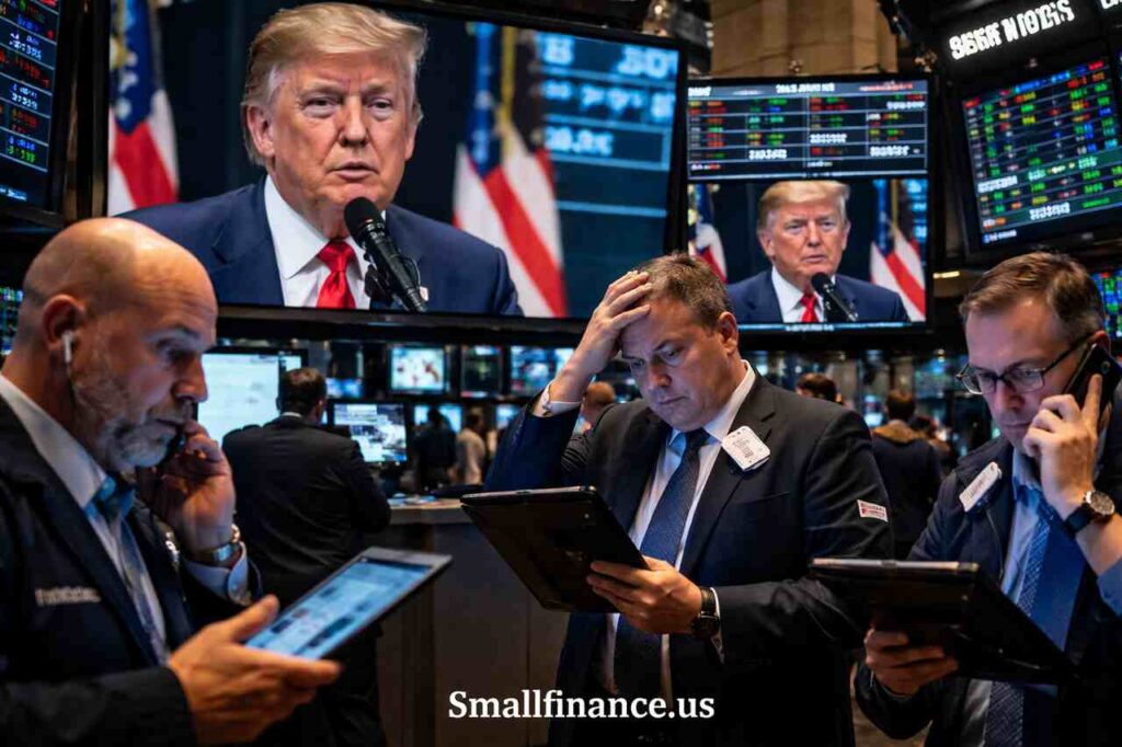 Before The Market-Moving Trump Post, Regulators Are Allegedly Focusing On Dubious Trades Stock traders reacting to market volatility after Trump-related news amid investigation into suspicious trading activity