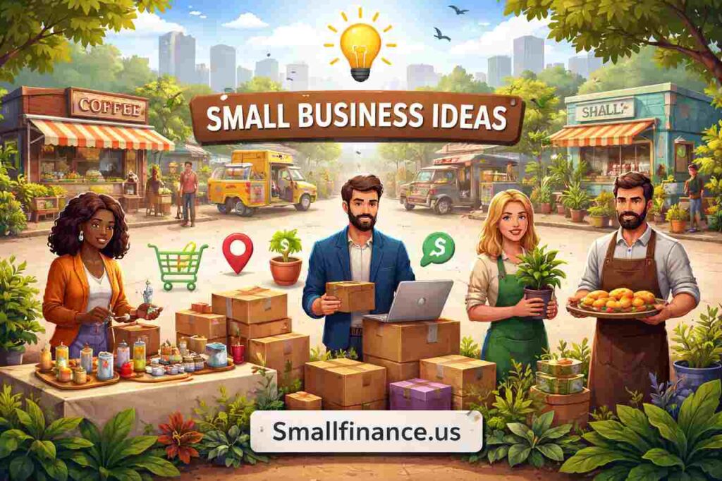 Small business owners managing shops and online business in the USA